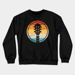 Acoustic Guitar Silhouette Design for Guitarists Crewneck Sweatshirt